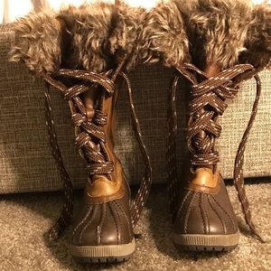 London Fog Girls Size 13 Waterproof Boot Brown